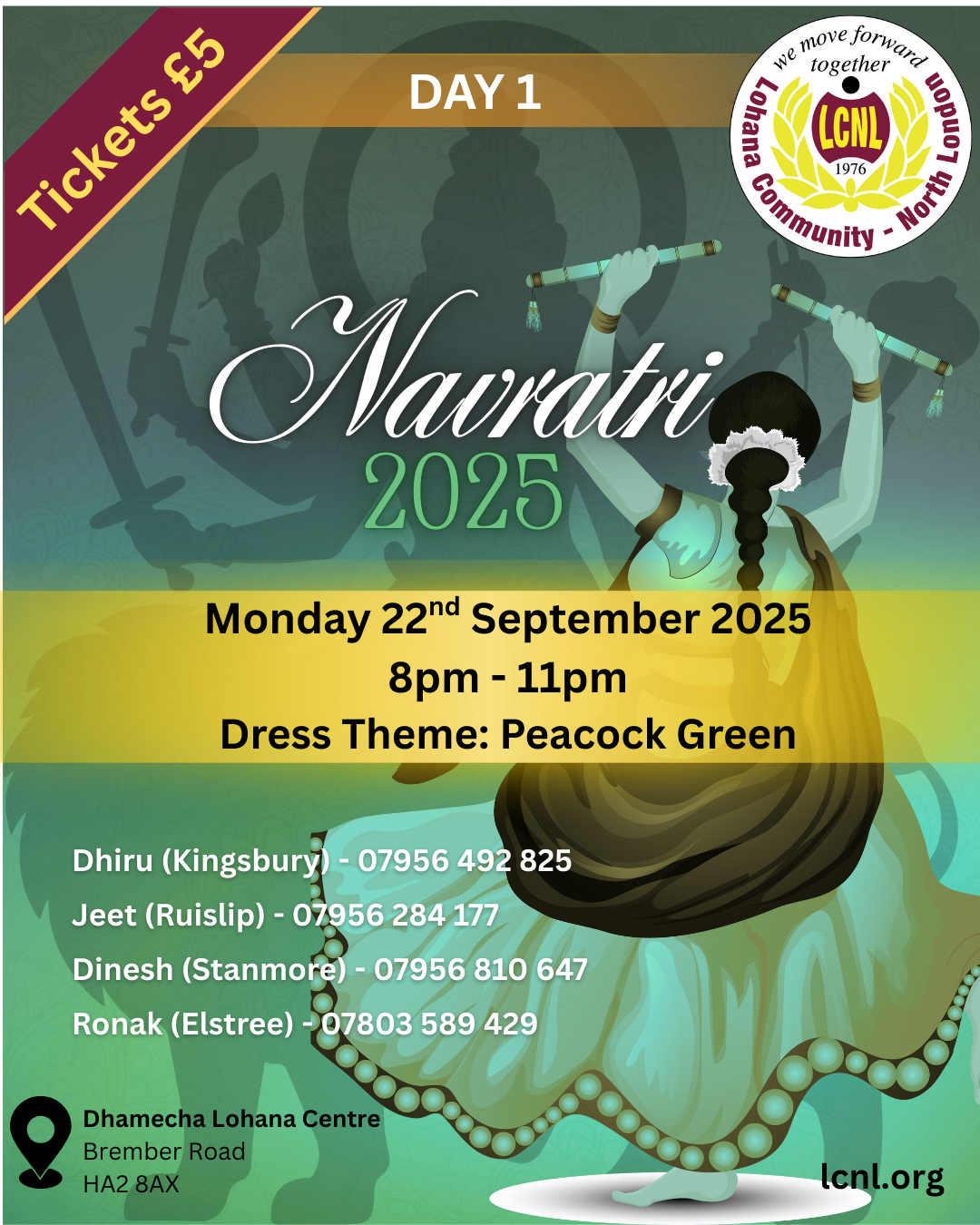 Poster for Peacock Green Navratri 2025