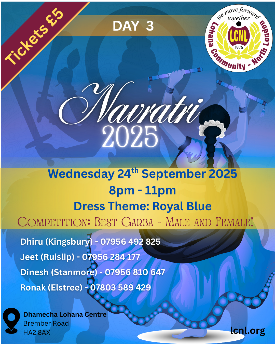 Poster for Royal Blue Navratri 2025