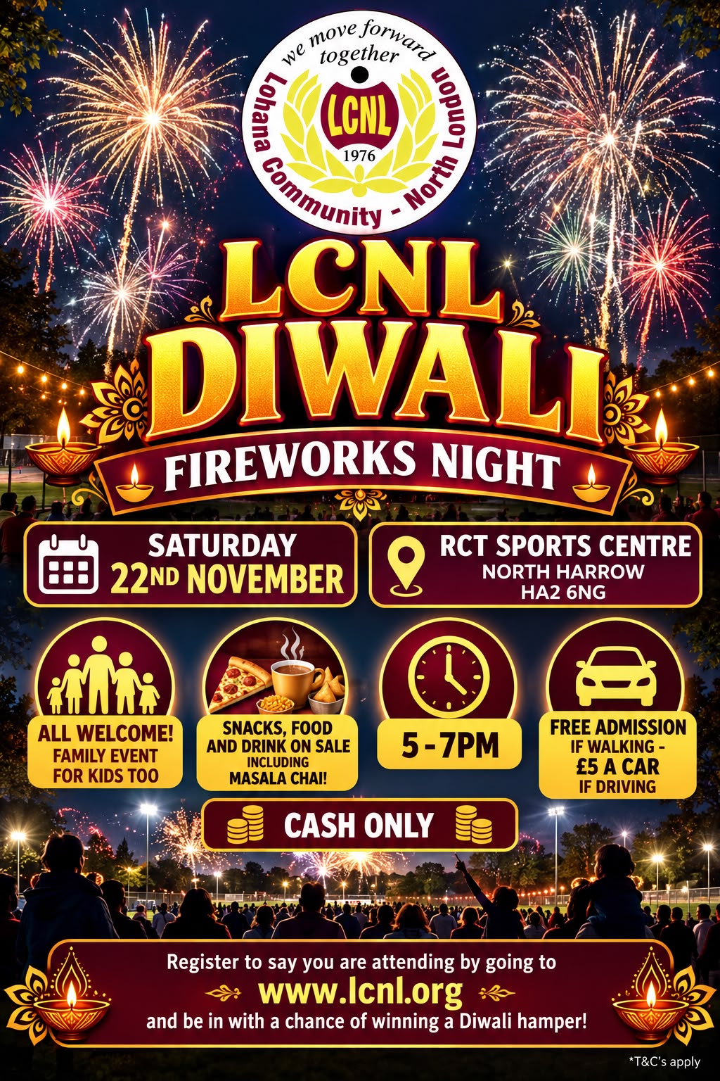 Poster for Diwali Fireworks Night